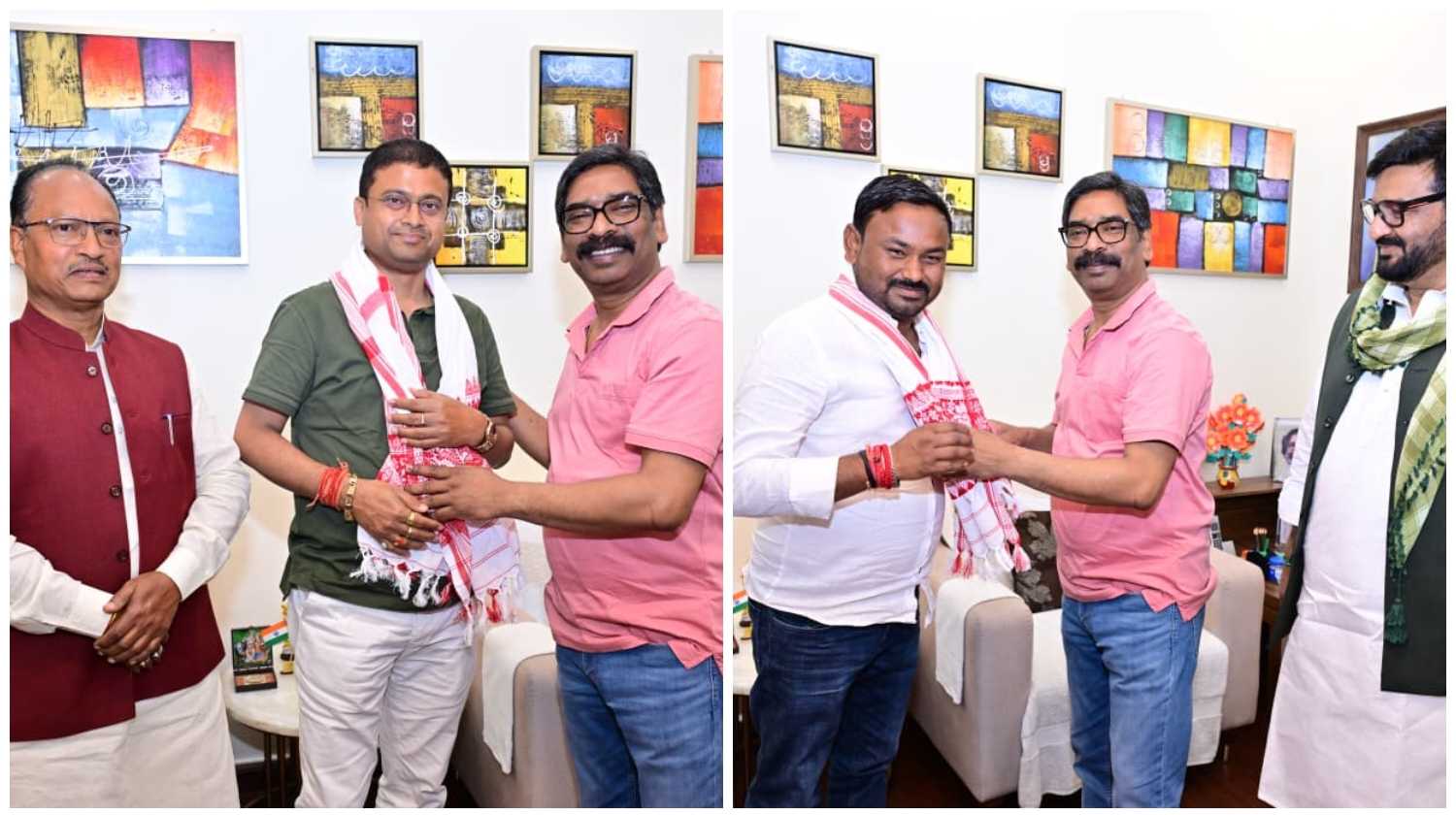 मुख्यमंत्री से मिले देवघर के नवनिर्वाचित महापौर रवि राउत और चाईबासा नगर परिषद अध्यक्ष नितिन प्रकाश, हेमन्त सोरेन ने दी शुभकामनाएं
