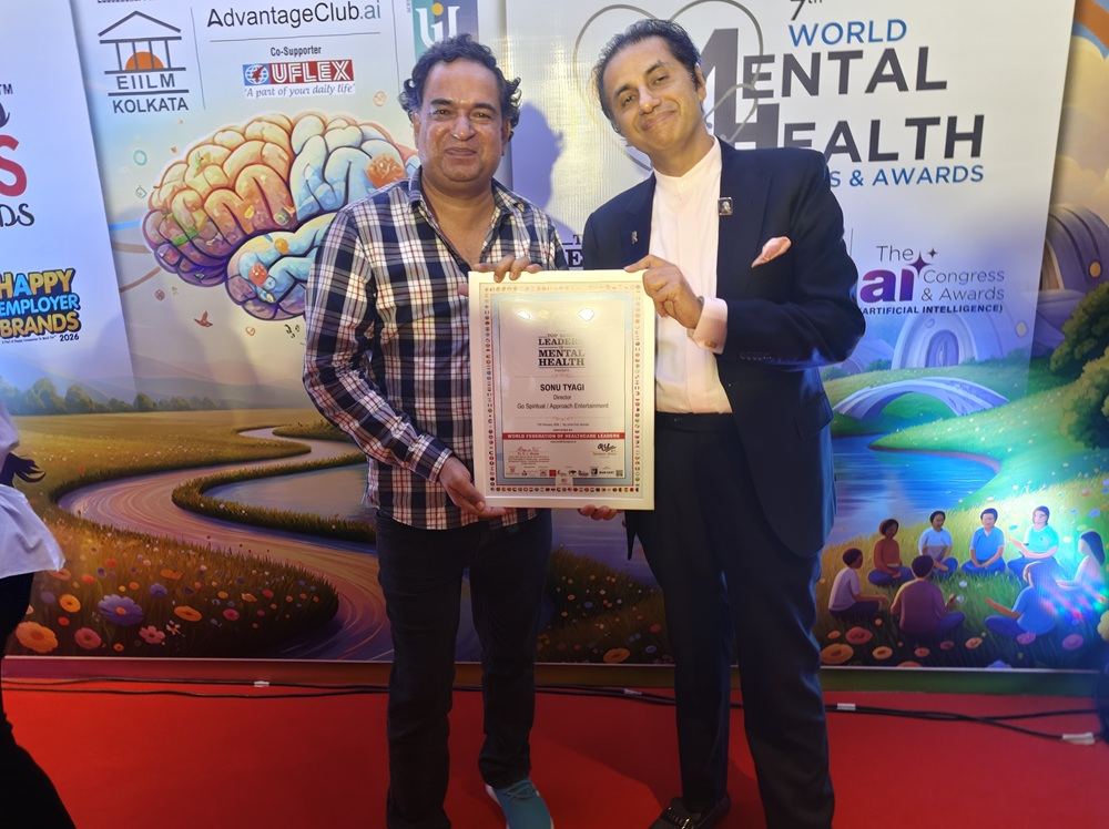 आध्यात्मिकता और मानसिक स्वास्थ्य को जोड़ने वाले सोनू त्यागी को मिला अंतरराष्ट्रीय सम्मान