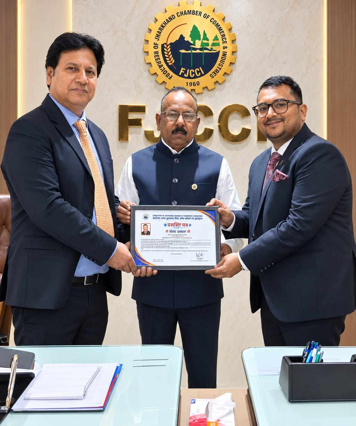संथाल परगना के व्यापारिक हितों की मजबूत पैरवी पर संजय अग्रवाल को मिला प्रशस्ति पत्र